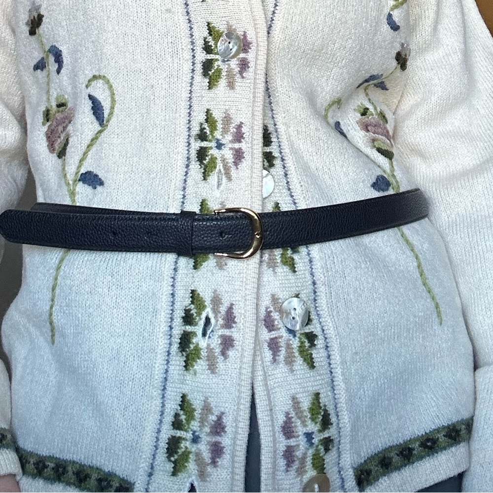 Ralph Lauren Gold and Navy Belt Buckle - Picture 2 of 4